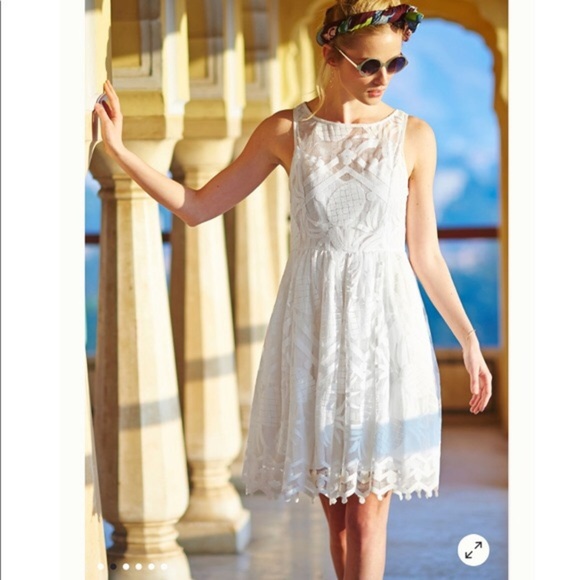 Anthropologie Lace Dress Pina Pineapple Fruit Fit and Flare Dress Women’s Size 2 - Picture 5 of 15